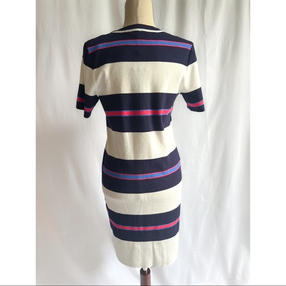 Tommy Hilfiger Navy/Red/Cream Striped Body Dress - NWT - Picture 2 of 5